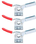 Vertical Toggle Clamp With Arrow Storage Case For Woodworking, Heavy Duty 90kg Clamping Force, side view, set of three