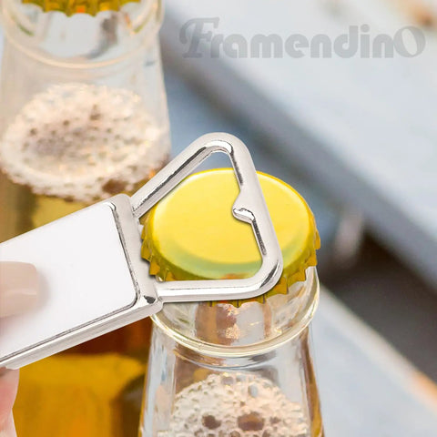10 Pack Sublimation Blanks Keychains Aluminum Bottle Opener Transfer Key Rings For Custom DIY Gifts And Dope Crafts