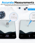 Digital Kitchen Scale 22lb 10kg USB C Rechargeable With Tempered Glass Top Easy Clean LED Touch Screen measuring weights