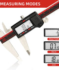 Digital Caliper IP54 Protection 8 Inch 200mm Stainless Steel with Large LCD Screen showing three measuring modes