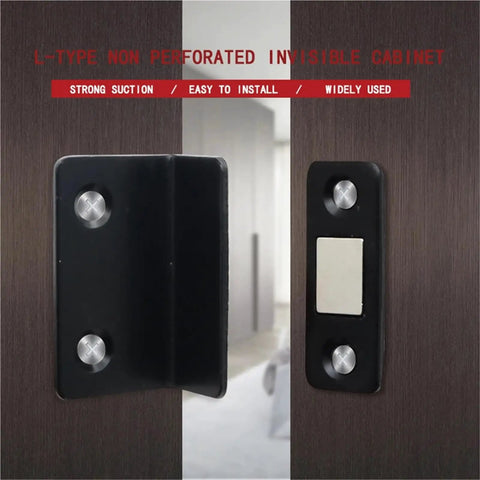5 Pack Ultra Thin Magnetic Cabinet Catches With Screws Invisible Soft Catch Door Latches For Home Use Black No Fuss Easy Install