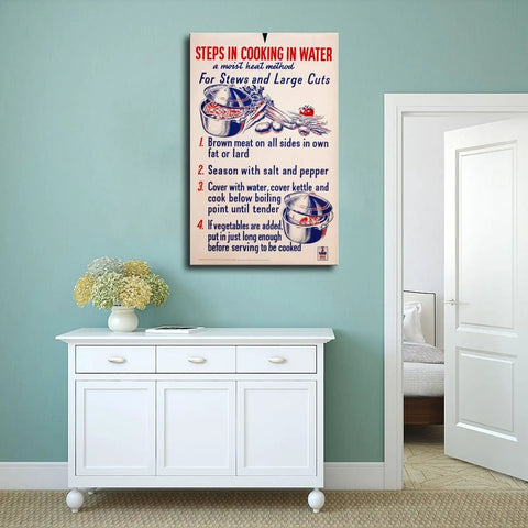 World War II Homefront Nutrition Poster Canvas Wall Art Unframed 20x30 Inch For Living Room Office Decor Vintage History Poster