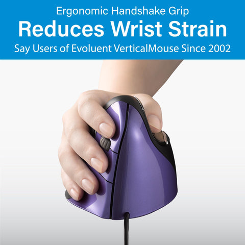 Vertical Ergonomic Mouse VM4S Right Hand Small Wired USB For Windows With 4 Speed Settings And 6 Customizable Buttons Built For Comfort And Wrist Strain Reduction Super Comfy