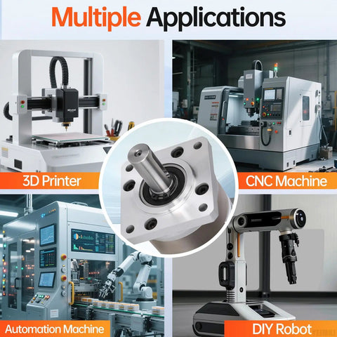 Beefy Planetary Gearbox 20 to 1 for Nema 23 and Nema 24 Stepper Motors With 15 Arc Minute Backlash in various machinery applications