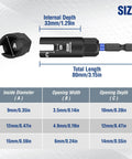 Wing Nut Driver Set Three Piece With 9mm 12mm And 15mm Bits, One Quarter Inch Hex Shank Nut Driver Socket For Wing Nuts