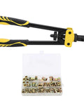 Hand Riveter Tool Kit With M3 And M10 Wrenches For Effort Saving Riveting And Quick Rivet Nut Installation In DIY Projects And Repairs No Sweat Pain Free Repeated Fastening, black-yellow manual rivet nut tool with case