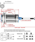 Diagram of Shielded 30Mm Capacitive Proximity Sensor Switch Built To Last LJC30A3-10-ZCY With PNP No NC Output 4 Wire 10-30 VDC 200 mA Detects Dielectric Materials 10 mm Sensing Distance Includes 150 Cm Cable.