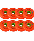 Inline Skate Wheels 8 Pack Orange 72mm 76mm 80mm 84A Wear Resistant Outdoor Indoor Replacement Wheels with Smooth Grippy Bearings