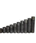 Pre Cut 1-1/4 Inch Black Coated Pipe Nipples Set Includes One Of Each Length From 2 To 6 Inches In 1/2 Inch Increments Ten Piece Assortment