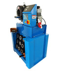 Heavy Duty Hydraulic Hose Crimping Machine Badass Vertical Electric Press With Hella Precise Foot Pedal Control Top Tier 13 Die Set for efficient pipe crimping.