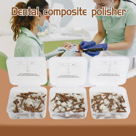 40 Pack Dental Polishing Discs One Step Pre Polishing Finishing Kit P7 1.0 With Adjustable RA Handle in use at dental clinic
