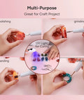 All In One Resin Polishing Kit With Electric Rotary Drill And UV Light showing polishing, grinding, sanding, and drilling on resin