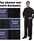 Dope Adult Navy Blue Onesie Jumpsuit Halloween Cosplay Costume with utility pockets and custom zippers for convenience.