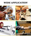 12 Inch Stainless Steel Lathe Tool Rest for Woodworking and Wood Turning Durable Five Eighth Inch Post Diameter in use