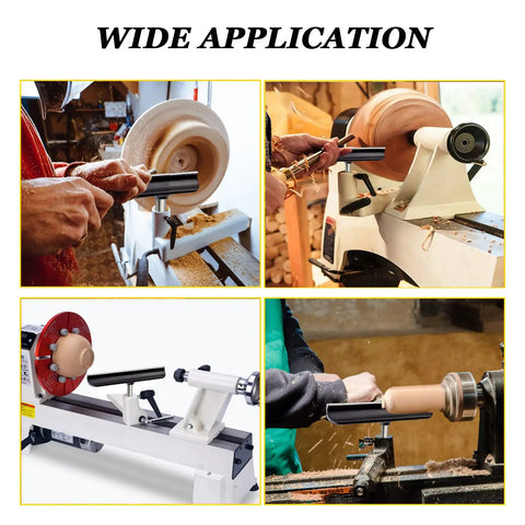 12 Inch Stainless Steel Lathe Tool Rest for Woodworking and Wood Turning Durable Five Eighth Inch Post Diameter in use
