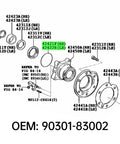 Rear Hub Bearing O Ring Assembly For Toyota Tacoma 4Runner And FJ Cruiser RH Direct Replacement Wheel Seal Kit diagram