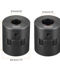 Flexible Coupling Shaft 15mm to 19mm Bore 53mm by 44.5mm Motor Coupler Joint for Servo and Stepper Motors CNC Projects