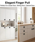 Elegant cabinets with 2 Pack Two And Three Quarters Inch Square Recessed Sliding Closet Door Finger Pull Handles Stainless Steel Durable Pocket Door Hardware With Solid Grip And Smooth Operation.