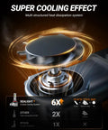 Massive Glow 9005 Hb3 Led Headlight Bulbs Pack Of 2 Dropping 50k Lumens cooling fan heat dissipation system detail