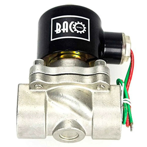 Three Quarter Inch 110V AC Stainless Steel Solenoid Valve NPT Normally Closed For Water And Liquid Lines, front view