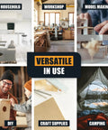Collage showing versatile uses of Pro Grade Thin Liquid Capillary Action Adhesive For Tight Cracks 50g Value Size.
