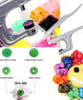 1440-Piece Plastic Grab-And-Go Snap Buttons Kit No Sew T5 Snaps With Pliers 24 Colors 360 Sets for Clothing Sewing
