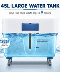 45L large water tank for Portable Evaporative Air Cooler With Mechanical Knobs And Auto Swing, easy water level monitoring.