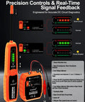 Gearhead Approved Circuit Tracer And Short Open Finder With Synced Led Bars And Audible Tone Generator For Hassle Free DC 6 To 42 V Car Truck Wiring Diagnostics control panel and sensor indicators.