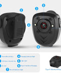 Dope Wearable Police Body Cam With Night Vision And 1080P HD Recording Built In 32GB Memory Loop Recording 4 To 6 Hour Battery Life