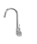 Gooseneck Kitchen Faucet 4 Inch Centerset Chrome Finish With 5 3 Eighths Inch Spout 2.2 GPM Pressure Compensating Aerator 4 Inch