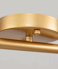 Close-up of ceiling mount detail 4 Light Gold Finish Flush Mount Ceiling Fixture With Rotating Heads.