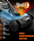 X6 60V Max 21 Inch Beast Power Self Propelled Mower With 8Ah Battery And Charger, Smart Display, 7 Level Height Adjustment, 3 In 1 Mulching Bagging And Side Discharge, Battery Shipped Separately, brushless motor close-up