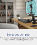 27 Inch FHD IPS Monitor With 75Hz Refresh Rate And 3H Hardness Anti Glare Screen, ComfortView Low Blue Light, Slim Bezel Budget Friendly Desk Companion For Work And Gaming, 1920X1080 Resolution, 16.7 Million Colors, Black displayed on desk