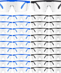 48 Pairs Over Glasses Safety Goggles Lab Protective Eyewear Anti Fog For Science Classes Men Women Blue Black Fits Most Glasses And Keeps Things Clear All Day, blue and black goggles