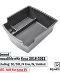 Center Console Organizer Tray For Hyundai Kona 2018 2019 2020 2021 2022 2023 Not For Kona EV Armrest Insert With ABS Dividers
