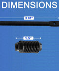 Dimensions of Plug And Play Tensioner Assembly With Bolt and Master Links for Chamberlain LiftMaster Garage Door Opener.