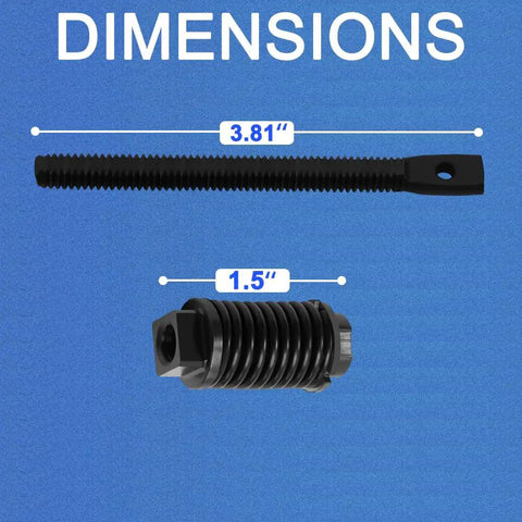 Dimensions of Plug And Play Tensioner Assembly With Bolt and Master Links for Chamberlain LiftMaster Garage Door Opener.