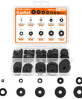 143-Piece Flat Rubber Washers Assortment Kit With 10 Sizes From 7Mm To 30Mm For Screws Hoses Tap Fittings Pipes Shower Hoses 
