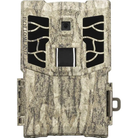 Front view of MP32 Trail Camera With 32MP Photos And 1080P HD Video In Mossy Oak Camouflage SD Card Ready Up To 32GB Long Range Motion