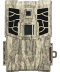 Front view of MP32 Trail Camera With 32MP Photos And 1080P HD Video In Mossy Oak Camouflage, showing sensor and lens design.