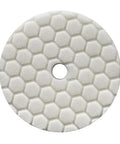 White pad from Hex-Logic Quantum Buffing Pad Sampler Kit Four Pad Set for Pro Polishing, Compounding, and Waxing, 5.5 Inch Pads