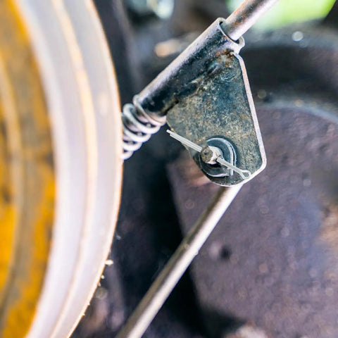 Close-up of a steel spring pin from the 555 Piece Cotter Pin Kit Steel Spring Pins Set For Trailer Hitch Repair Automotive Hardware
