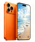 Built Different 5G Unlocked Smartphone Running Android 15 With 8GB RAM Plus 256GB Internal Storage And A Crisp 6.8 Inch HD Punch Hole Display side view with ocean wallpaper