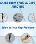 Image showing various types of concrete cracks addressed by Self-Leveling Concrete Sealant for Cracks, Tough as Nails Heavy-Duty Crack Filler.