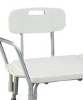 Heavy Duty Tub Transfer Bench And Shower Chair With Side Arm And Back Rest For Easy Bath Transfers 400 Lb Weight Capacity Drain Holes