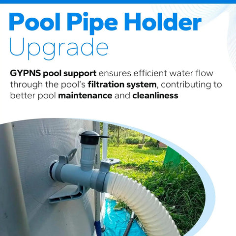 Pool Pipe Holder with Air Jet Valve Kit installed on above-ground pool filtration system.