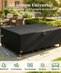 Heavy Duty Outdoor Furniture Cover Tough As Nails 113 Inch By 76 Inch By 28 Inch Waterproof 900D on patio furniture