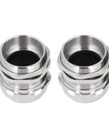 Two Ni Plated Brass Cable Gland Cord Grip Stress Relief Kit Two Pack IP68 Waterproof Glands For Electrical Boxes And Lighting Close-up