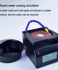 Heavy Duty Wet Bench Sander With 120W Electric Knife Sharpener Tool Featuring 7 Speed Adjustable Control showing water cooling system.
