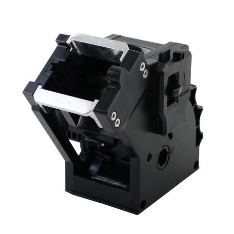 Fully Automatic Espresso Machine With Stainless Steel Cup Warmer And Smart Sensors For Low Water Beans Or Full Grounds Container close-up of black component showing detailed construction.